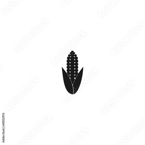  Corn icon vegetable on a white background.