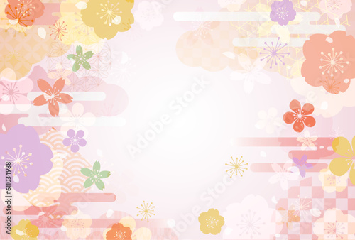 和風の華やかな背景素材1