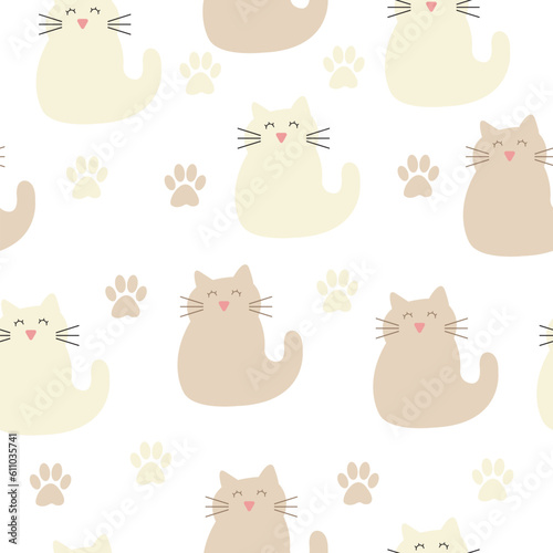 seamless pattern with cats