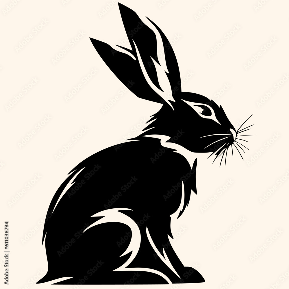 Obraz premium Mouse in black and white, drawing Elegant minimalist style, Illustration