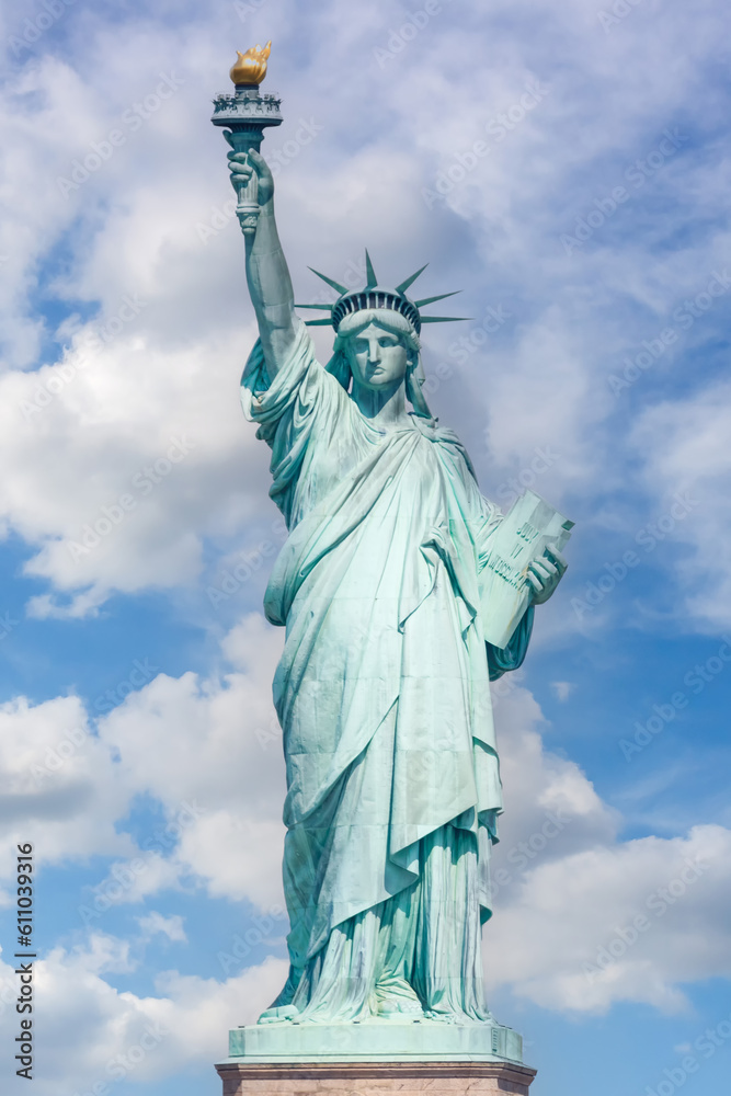 Fototapeta premium New York City Statue of Liberty portrait format in the United States