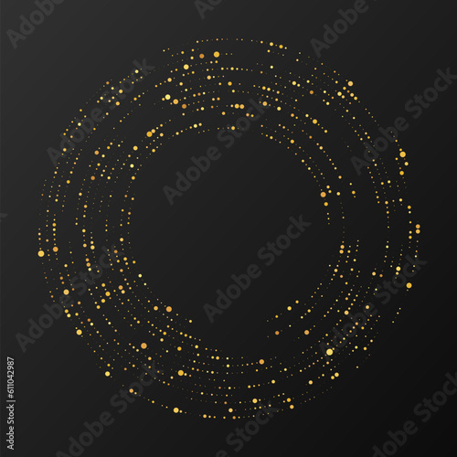 Abstract gold glowing halftone dotted background