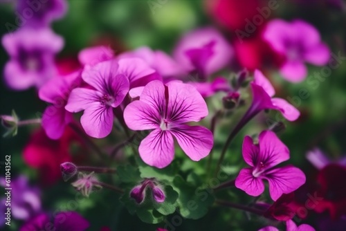 blossom spring floral sky nature copy beautiful background green space leaf flowers. Generative AI.