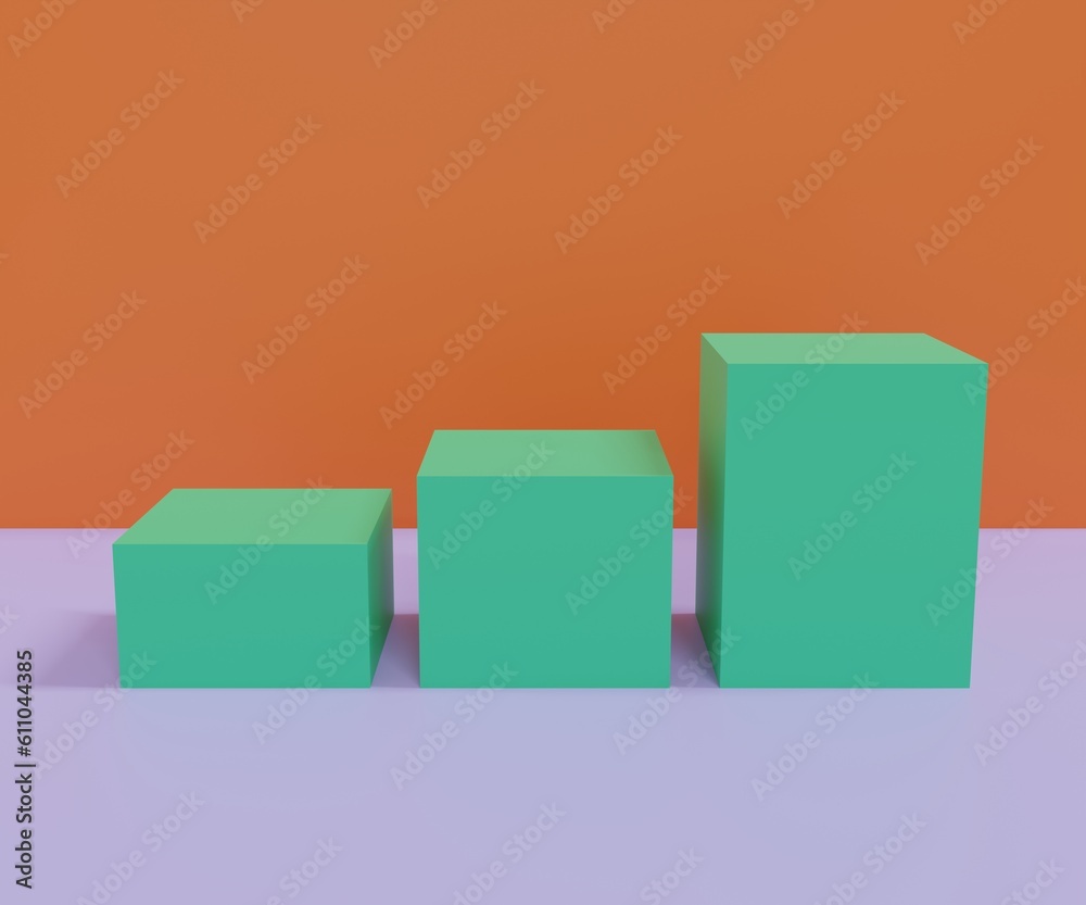 3D rendering square podium for your product showcase 3D rendering square podium for your product showcase