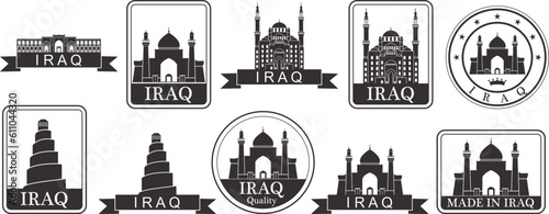 Iraq set. Isolated Iraq on white background