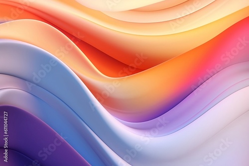 Abstract background in the form of waves in pastel colors. Created with AI.
