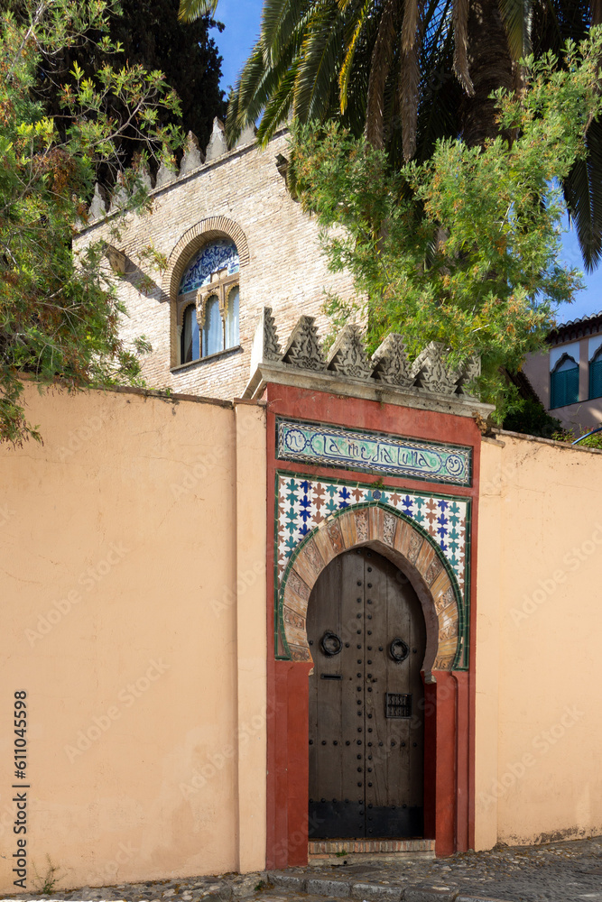 Granada, Moorish Architecture. - obrazy, fototapety, plakaty 