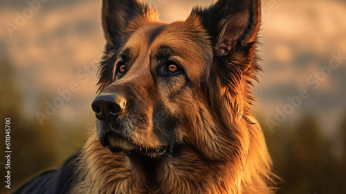 German shepherd dog close up portrait © Gagan