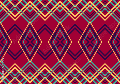geometric ethnic oriental traditional seamless pattern design for background