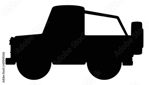 Vector car icon, pickup symbol, vehicle sign, jeep icon Free Vector
