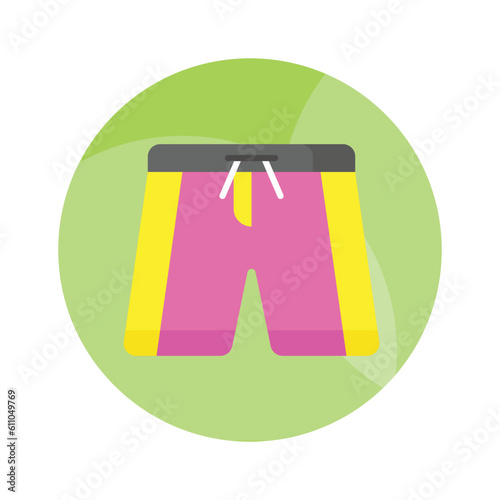 Shorts icon in modern style, beachwear vector