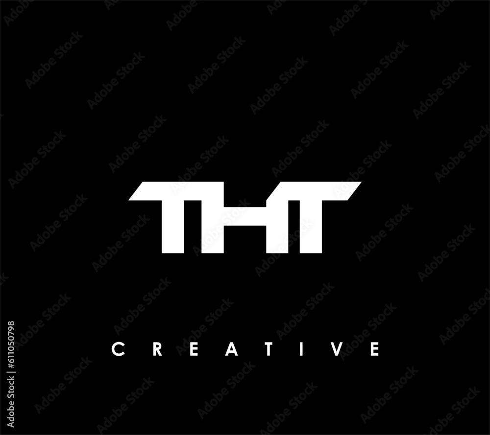 Obraz premium THT Letter Initial Logo Design Template Vector Illustration