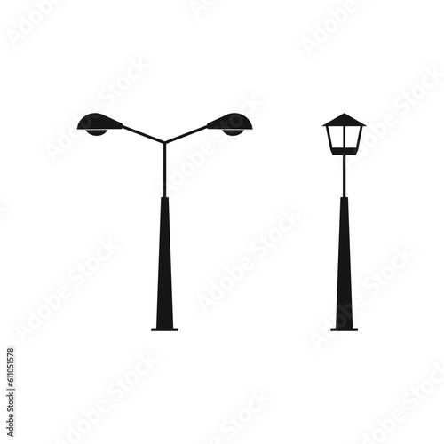 Street light icon on white background