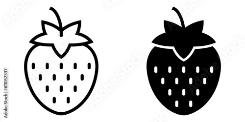 ofvs378 OutlineFilledVectorSign ofvs - strawberry vector icon . isolated transparent . black outline and filled version . AI 10 / EPS 10 / PNG . g11718