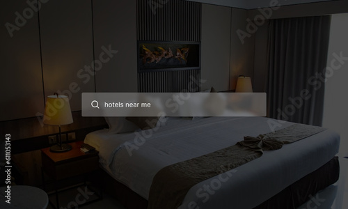 hotels near me search form UI design
