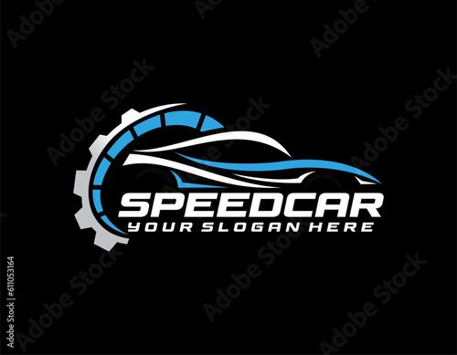 vector gradient car service logo template 