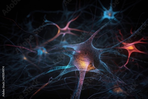 neural network, with each neuron and synapse visible, learning to recognize new object, created with generative ai