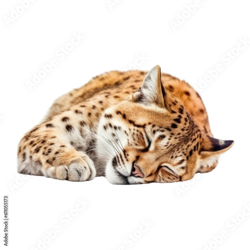 snow leopard cub isolated on transparent background cutout  © Papugrat