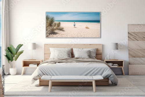 Honeymoon Suite tropicana beach with 180 angle sea view  AI generative 