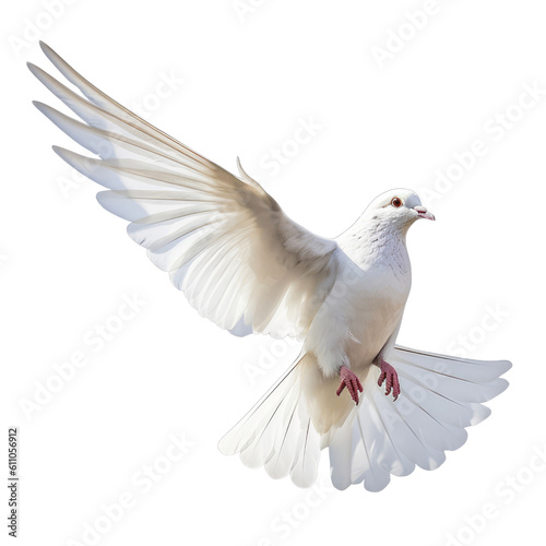 dove of peace isolated on transparent background cutout 