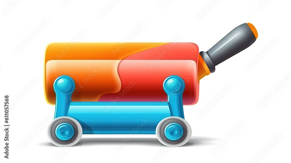 3d realistic tools for paint. Easel, paint tube, brush, roller brash, palette knife. Generative Ai 3d realistic tools for paint. Easel, paint tube, brush, roller brash, palette knife. Generative Ai