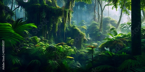 rain forest. AI generative