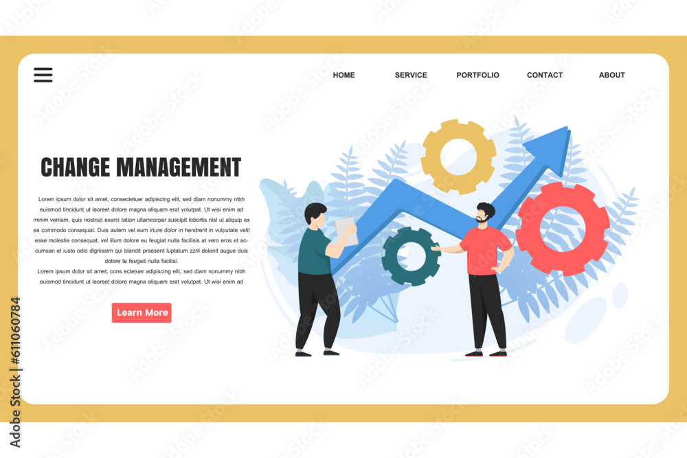 flat design concept Change Management for website and landing page template. perfect for web page design, banner, mobile app, Vector illustration flat design concept Change Management for website and landing page template. perfect for web page design, banner, mobile app, Vector illustration