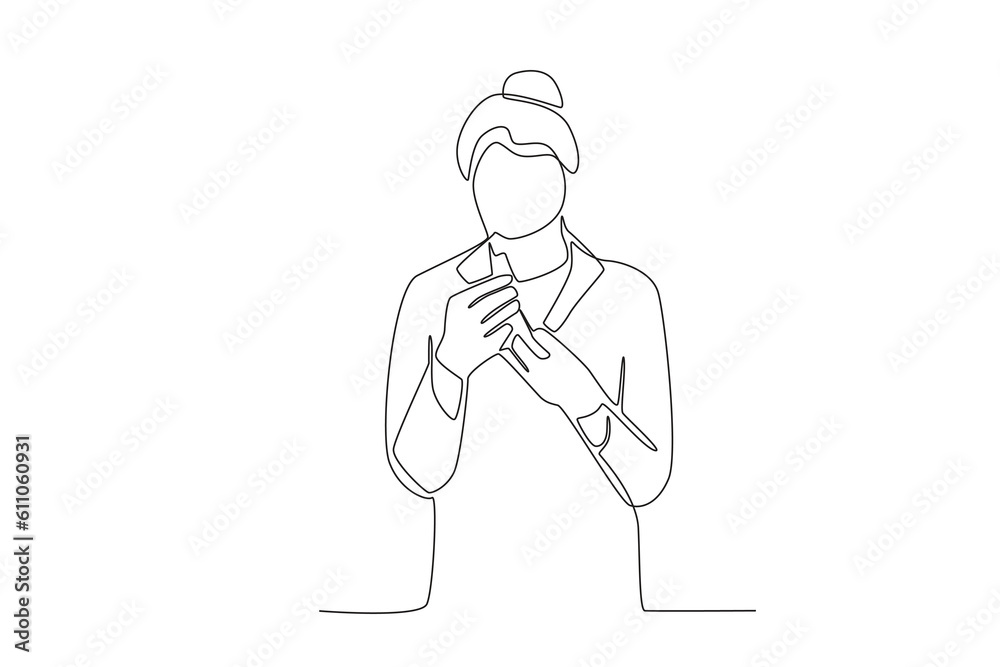 A scientist observes the experiment at close range. Researcher one-line drawing A scientist observes the experiment at close range. Researcher one-line drawing