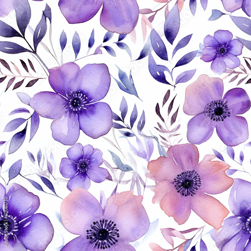 charming and delicate watercolor flower pattern