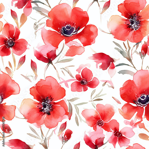 charming and delicate watercolor flower pattern