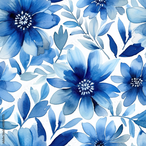 charming and delicate watercolor flower pattern