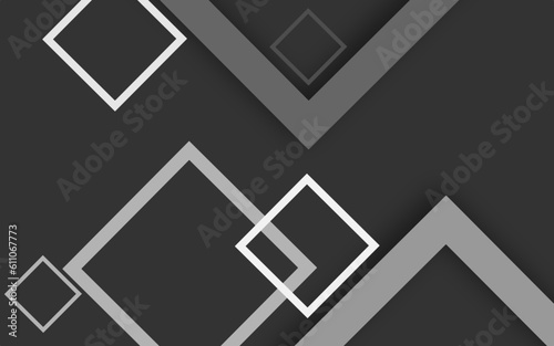 Abstract gray background of overlapping squares.