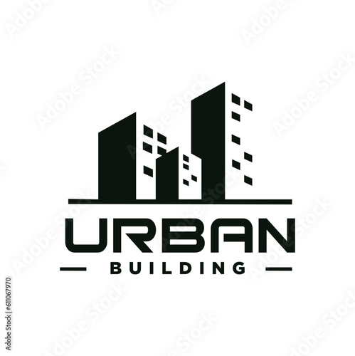 Building skyline urban logo design