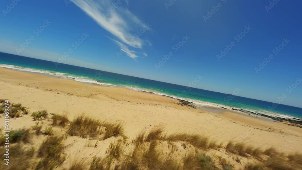 empty wild beach with no people in Australia empty wild beach with no people in Australia