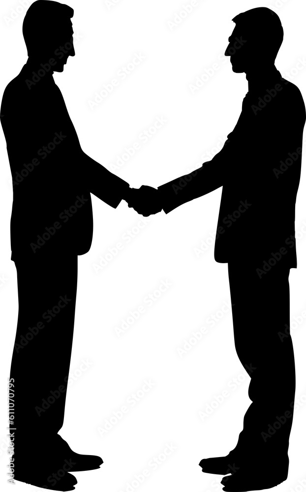 Silhouette Businessman shaking hand