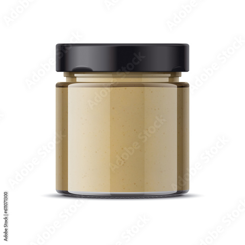 Glass jar for butter or other canned food