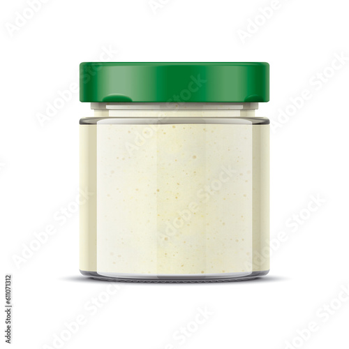 Glass jar for horseradisn sauce 