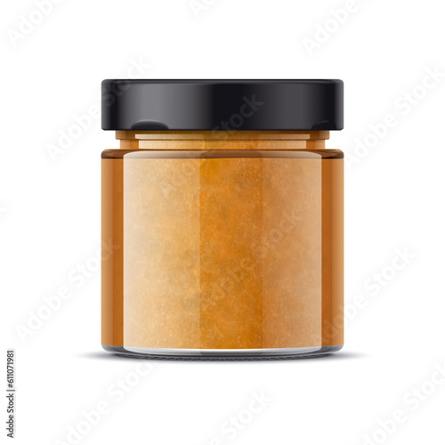 Glass jar for jam or other canned food
