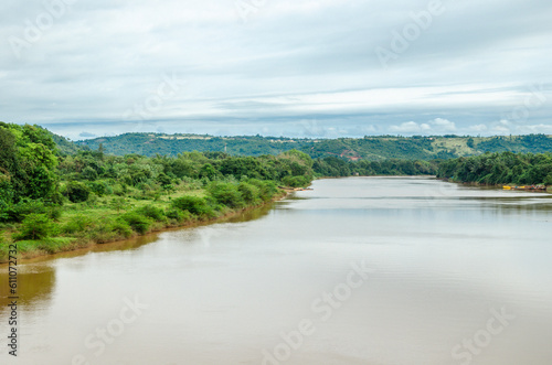 River with lush green banks