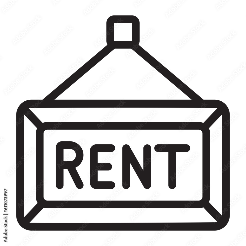 rent line icon rent line icon