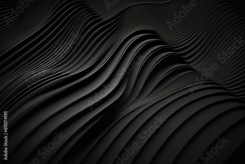 A modern dark background with wavy lines, generated by AI