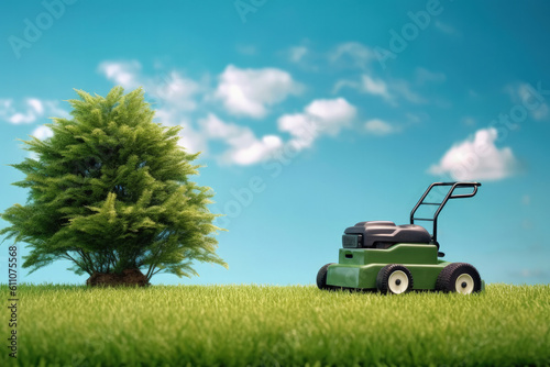 Mowing Lawn Grass, Generative AI