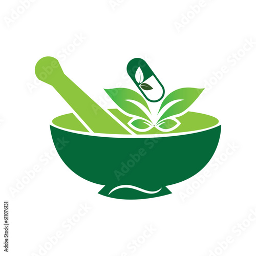 pharmacy logo icon vector template.herbal medicine logo