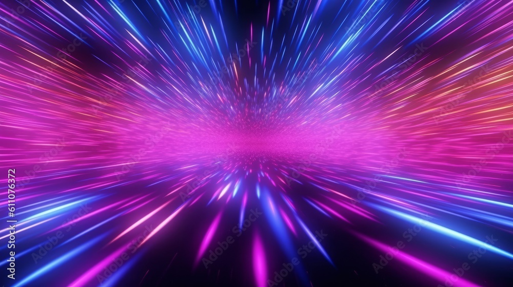 Abstract background with blue and pink rays and lens flares 3d illustration Abstract background with blue and pink rays and lens flares 3d illustration