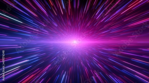 Abstract background with blue and pink rays and space for your text  generative Ai