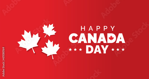 Happy Canada day background or banner design template celebrated in 1 July. Canada Independence day background.
