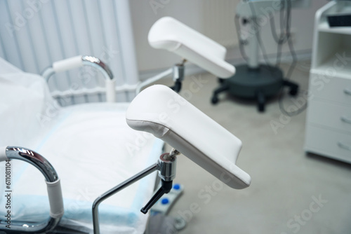 Cropped photo of gynecological chair which is located in office