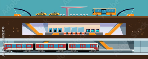 VECTOR EPS10 - mass transport in the city,