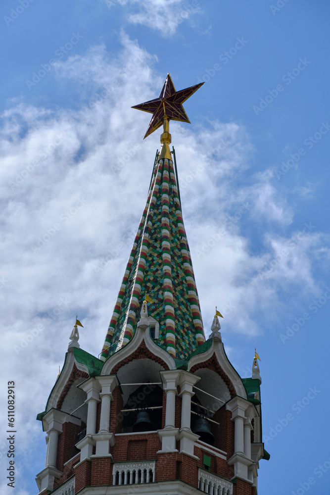 Star on tower Moscow Kremlin.