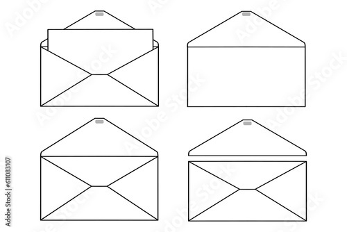 mail envelope icon vector illustration